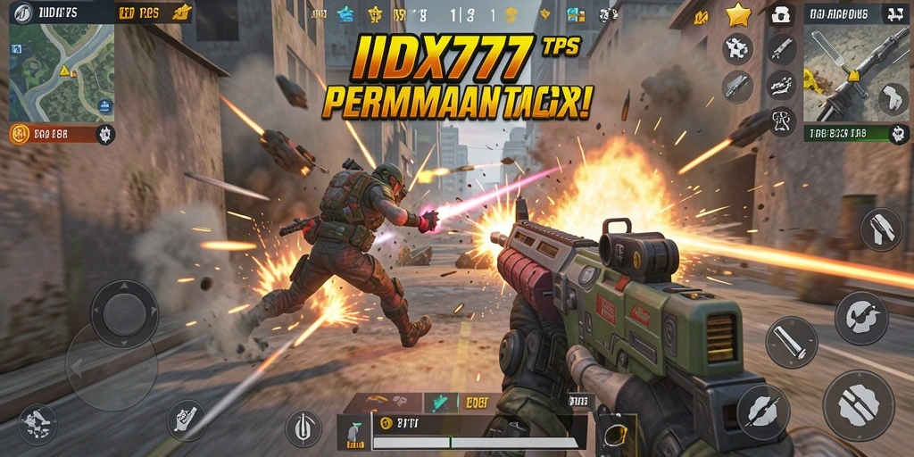 Tampilan gameplay seru dari IDX777 dengan aksi tembak-menembak yang menarik.