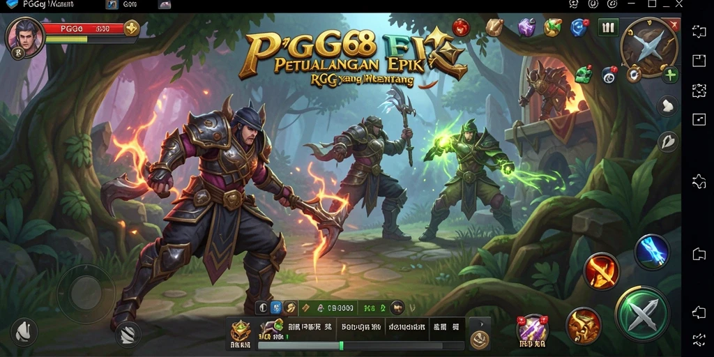Tampilan screenshot utama PGG68 menunjukkan pertarungan seru dan grafis menawan.