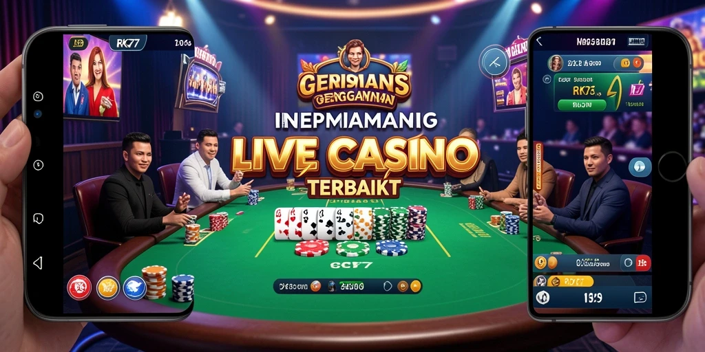 Tampilan menawan gameplay Live Casino di RK77.