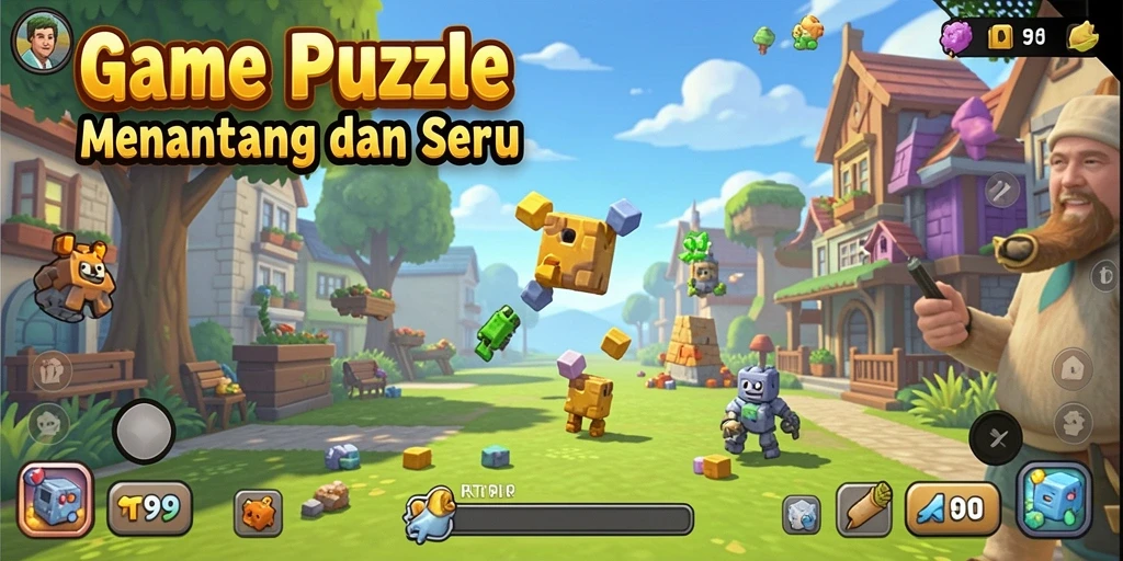 Screenshot RT99 menampilkan gameplay Puzzle yang menarik dan seru.